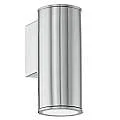 Applique Esterno Moderna Riga Acciaio Argento Led 94106