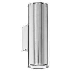 Applique Biemissione Esterno Moderna Riga Acciaio Argento Gu10 Applique Biemissione Esterno Moderna Riga Acciaio Argento Gu10