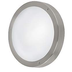 Plafoniera Esterno Moderno Vento 1 Acciaio Argento Vetro Bianco Led Plafoniera Esterno Moderno Vento 1 Acciaio Argento Vetro Bianco Led