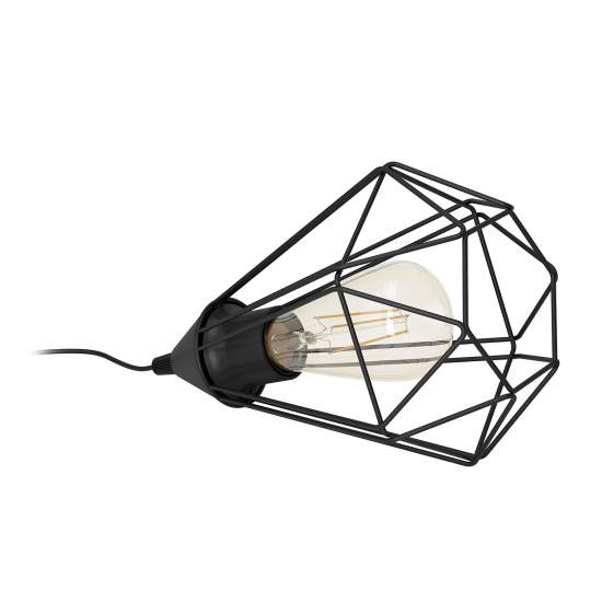 Lampada Da Tavolo Vintage Tarbes Acciaio Nero 1 Luce E27 94192