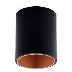 Plafoniera Minimal Polasso Alluminio Nero Luce Led Integrato 3,3W Ip20