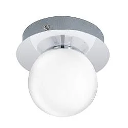 Plafoniera Moderna Mosiano Acciaio Cromo 1 Luce Led Integrato 3,3W