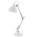 Lampada Da Tavolo Minimal Borgillio Acciaio Bianco 1 Luce E27 94699