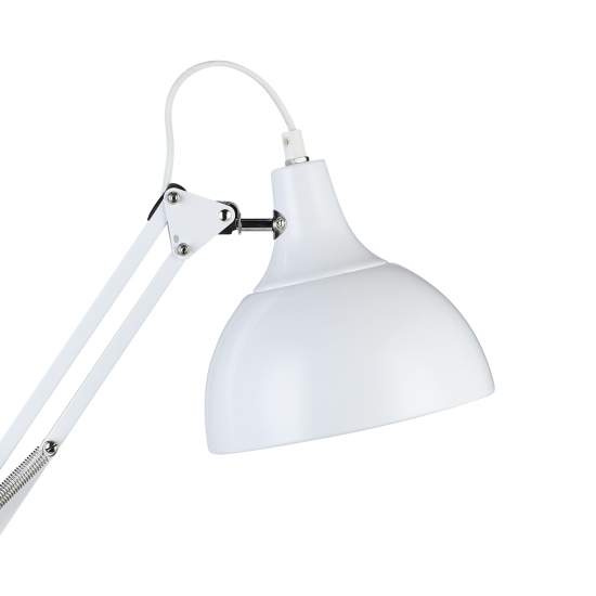 Lampada Da Tavolo Minimal Borgillio Acciaio Bianco 1 Luce E27 94699