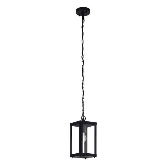 Plafoniera Esterno Contemporaneo Alamonte 1 Acciaio Nero 1 Luce E27 94788