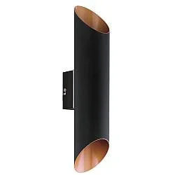 Applique Esterno Moderna Agolada Metallo Nero Rame Led