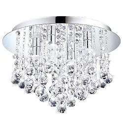 Plafoniera Moderna Almonte Acciaio Cromo 4 Luci G9 3W