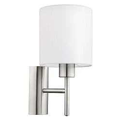 Applique Moderna Pasteri Acciaio Nichel Satinato Luce E27 Ip20