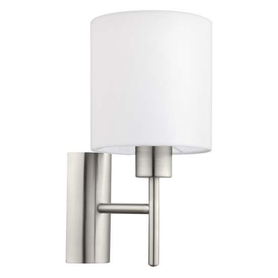 Applique Moderna Pasteri Acciaio Nichel Satinato Luce E27 Ip20 94924