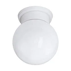 Plafoniera Contemporanea Durelo Policarbonato Bianco 1 Luce E27