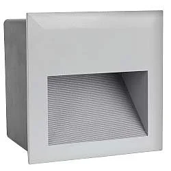 Lampada Ad Incasso Esterno Moderno Zimba-Led Alluminio Argento Led