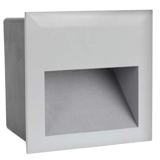 Lampada Ad Incasso Esterno Moderno Zimba-Led Alluminio Argento Led 95235