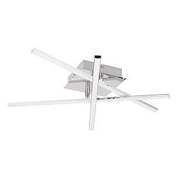 Plafoniera Moderna Lasana 1 Acciaio Cromo 3 Luci Led Integrato 3,5W