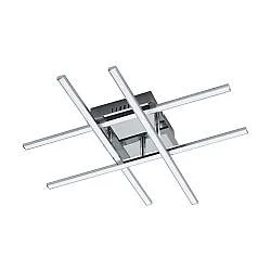 Plafoniera Moderna Lasana 1 Acciaio Cromo 4 Luci Led Integrato 5,3W