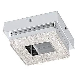 Plafoniera Moderna Fradelo Acciaio Cromo 1 Luce Led Integrato 3,2W