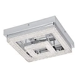 Plafoniera Moderna Fradelo Acciaio Cromo 1 Luce Led Integrato 2W