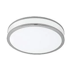 Plafoniera Moderna Palermo 2 Acciaio Bianco Luce Led Integrato 15,6W