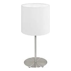 Lampada Da Tavolo Moderna Pasteri Acciaio Nichel Satinato Luce E14