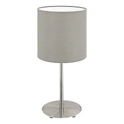 Lampada Da Tavolo Moderna Pasteri Acciaio Nichel Satinato 1 Luce E14