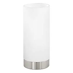 Lampada Da Tavolo Moderna Damasco 1 Acciaio Nichel Satinato 1 Luce E27