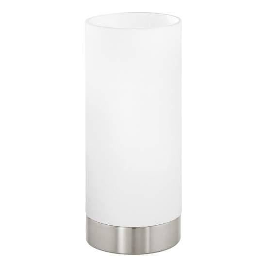 Lampada Da Tavolo Moderna Damasco 1 Acciaio Nichel Satinato 1 Luce E27 95775