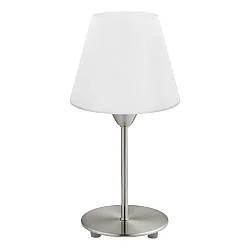 Lampada Da Tavolo Moderna Damasco 1 Acciaio Nichel Satinato 1 Luce E14