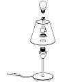 Lampada Da Tavolo Moderna Damasco 1 Acciaio Nichel Satinato 1 Luce E14 95785