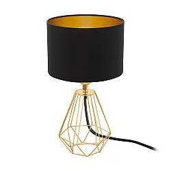 Lampada Da Tavolo Carlton 2 Acciaio Ottone 1 Luce E14