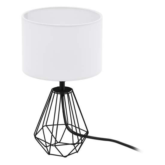 Lampada Da Tavolo Carlton 2 Acciaio Nero 1 Luce E14 95789
