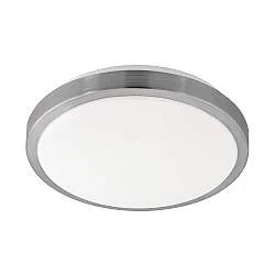 Plafoniera Classico Competa 1 Acciaio Bianco Luce Led Integrato 18W