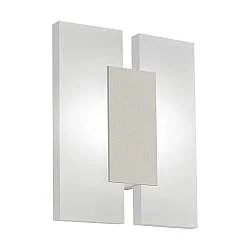 Plafoniera Minimal Metrass 2 Alluminio Nichel Satinato 2 Luci Led Integrato 4,5W