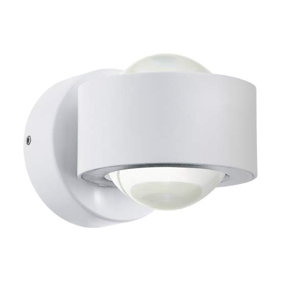 Applique Contemporanea Ono 2 Alluminio Bianco 2 Luci Led Integrato 2,5W 96048