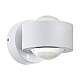 Applique Contemporanea Ono 2 Alluminio Bianco 2 Luci Led Integrato 2,5W