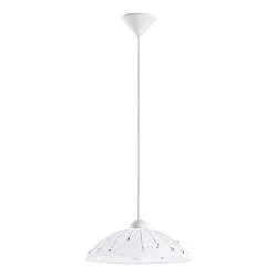Lampadario A Sospensione Contemporaneo Vetro Policarbonato Bianco 1 Luce E27