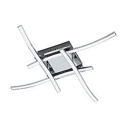 Plafoniera Moderna Valmora Alluminio Cromo Luce Led Integrato 18W