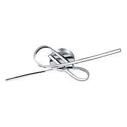 Plafoniera Minimal Selvina Alluminio Cromo Luce Led Integrato 19W