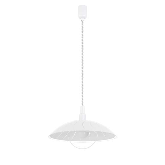 Lampadario A Sospensione Moderno Alvez Policarbonato Bianco Vetro 1 Luce E27 96474