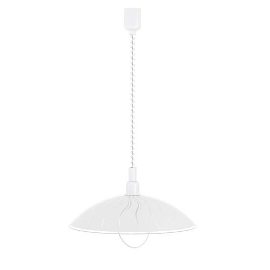 Lampadario A Sospensione Moderno Alvez Policarbonato Bianco Vetro 1 Luce E27 96474