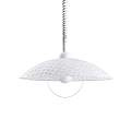 Lampadario A Sospensione Moderno Alvez Policarbonato Bianco Vetro 1 Luce E27 96474