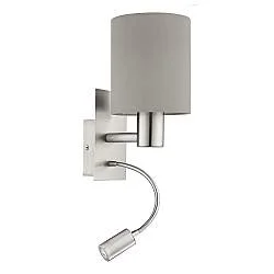 Applique Moderna Pasteri Acciaio Nichel Satinato Luce E27
