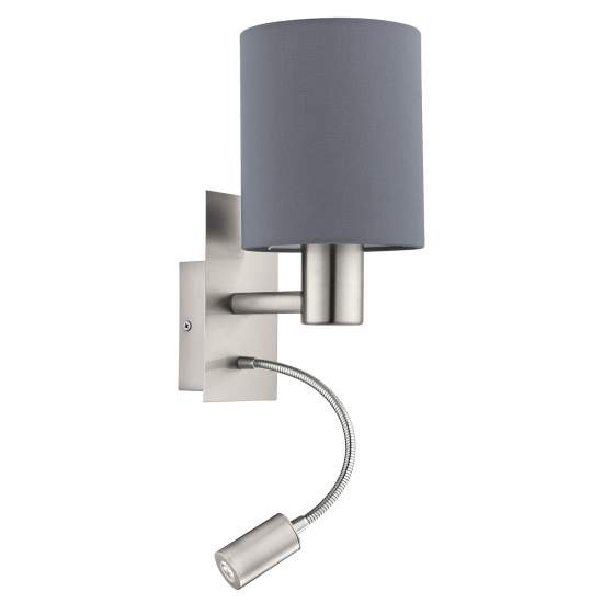 Applique Moderna Pasteri Acciaio Nichel Satinato 1 Luce E27 Ip20 96479
