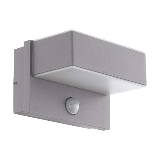 Applique Esterno Moderna Azzinano Metallo Argento Policarbonato Bianco Led 97159