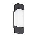 Applique Esterno Moderna Gorzano Metallo Grigio Policarbonato Bianco Led 97222