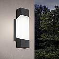Applique Esterno Moderna Gorzano Metallo Grigio Policarbonato Bianco Led 97222