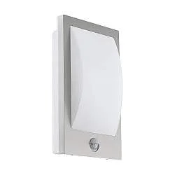 Applique Esterno Moderna Verres Acciaio Bianco Policarbonato E27