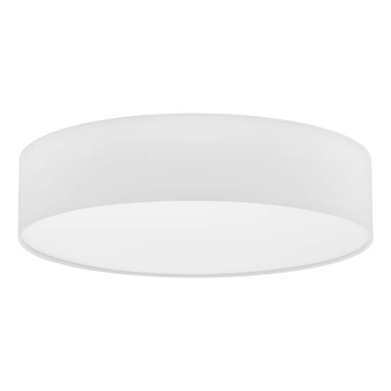 Plafoniera Moderna Pasteri Acciaio Bianco Stoffa 3 Luci E27 Ip20 97611