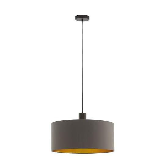 Sospensione Contemporanea Concessa 1 Grande Acciaio Marrone Oro 1 Luce E27 97683