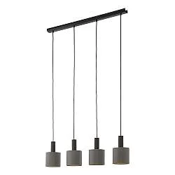 Lampadario A Sospensione Contemporaneo Concessa 1 Acciaio Marrone Oro 4 Luci E27