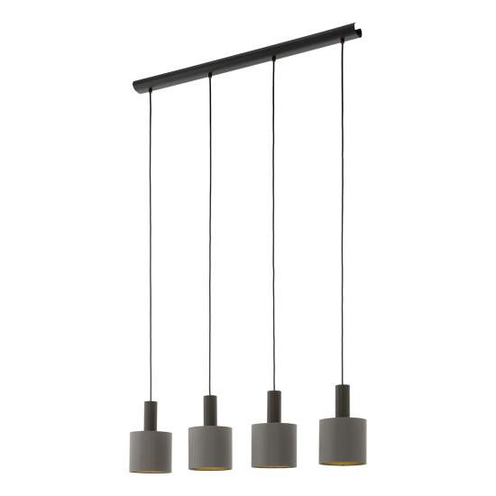 Lampadario A Sospensione Contemporaneo Concessa 1 Acciaio Marrone Oro 4 Luci E27 97685