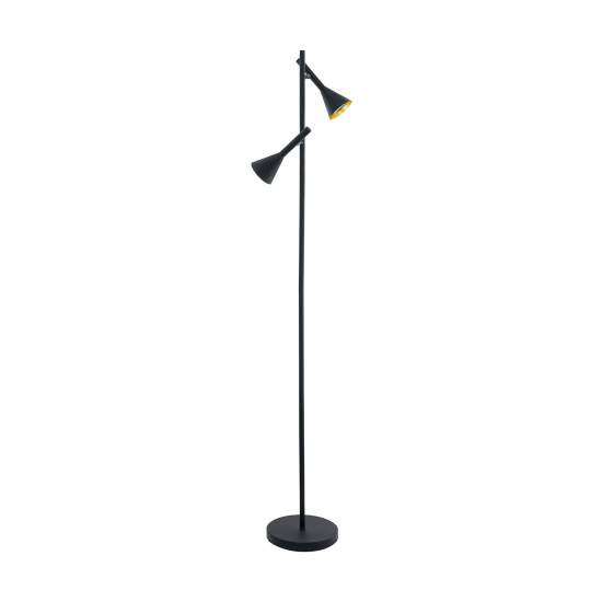 Piantana Contemporanea Cortaderas Acciaio Nero 2 Luci Gu10 4,8W 97806
